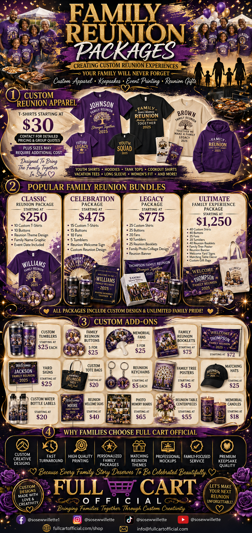 Custom Family Reunion Orders