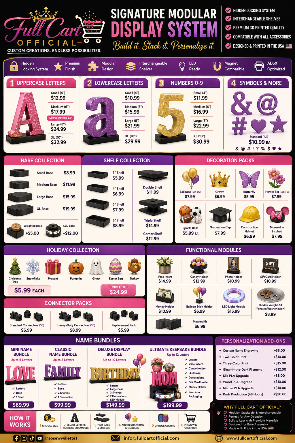 Signature 4" Uppercase Letters
