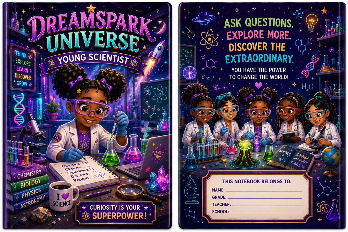 DreamSpark Universe™ Young Scientist 5.5x8.5 Notebook