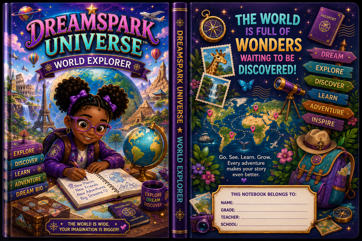 DreamSpark Universe™ World Explorer 5.5x8.5 Notebook