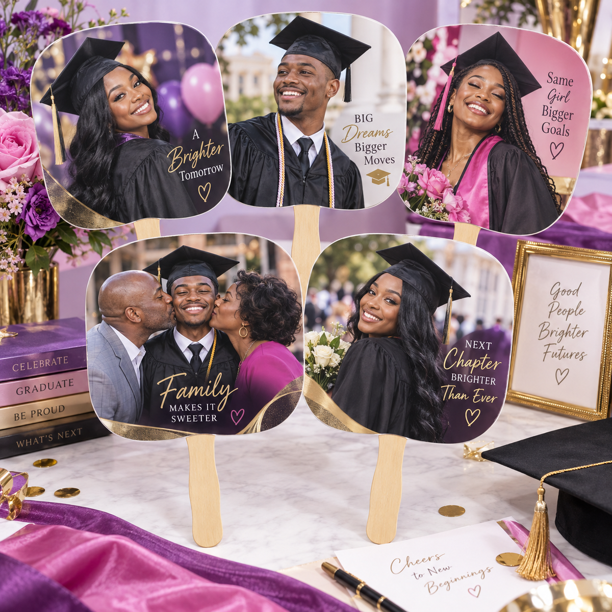 Custom Photo Fans – Set of 5