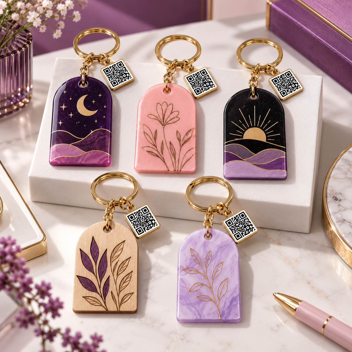 Custom Keychain Business Cards – Bundle of 5