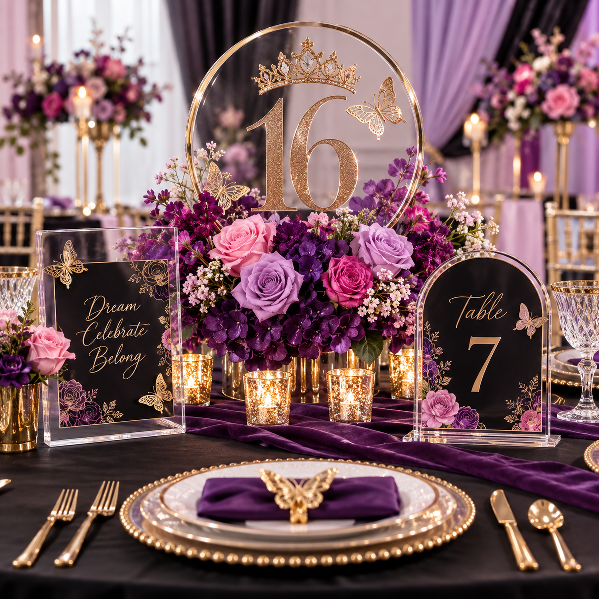Custom Event Centerpieces & Table Signs