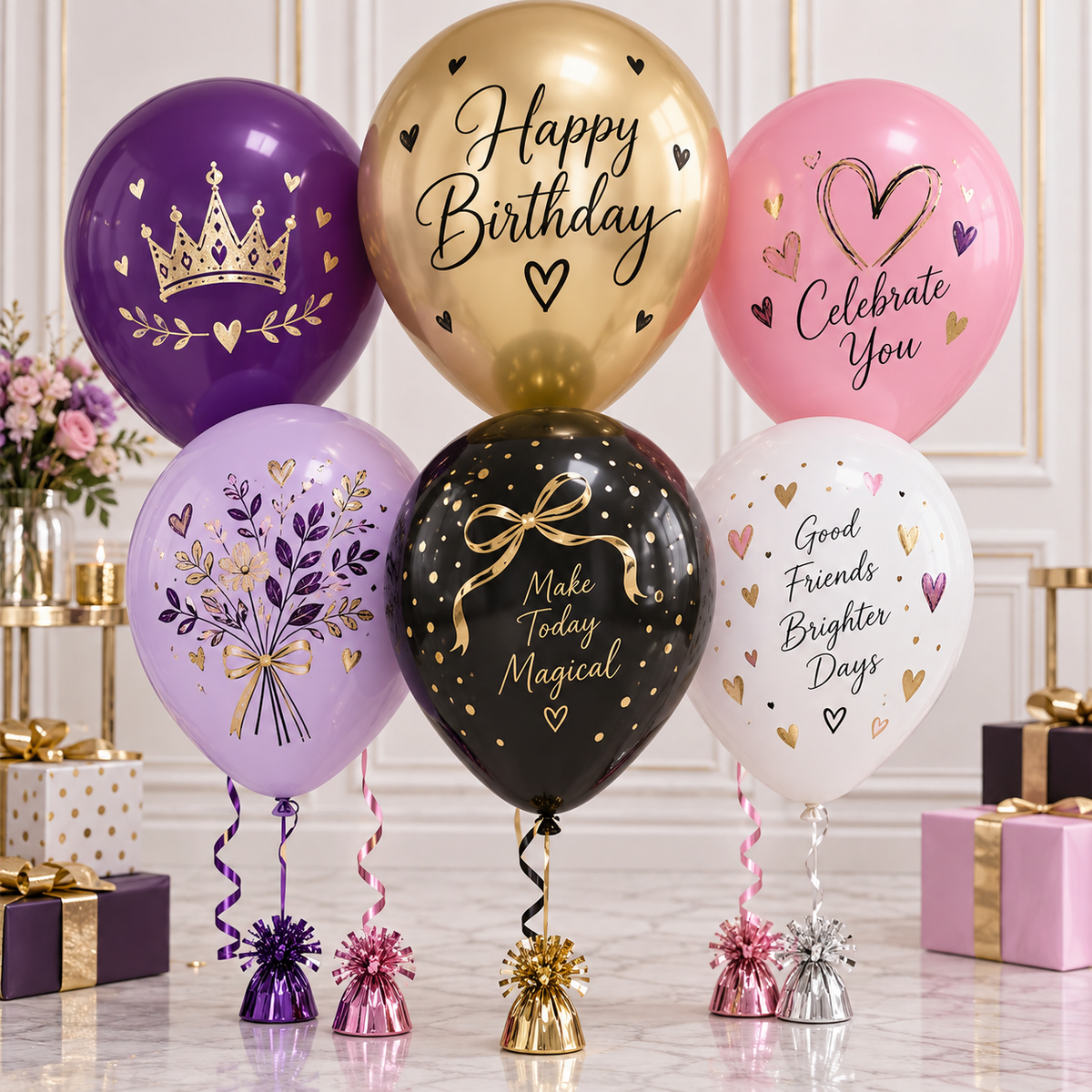 Custom UV-Printed Balloons – Set of 6