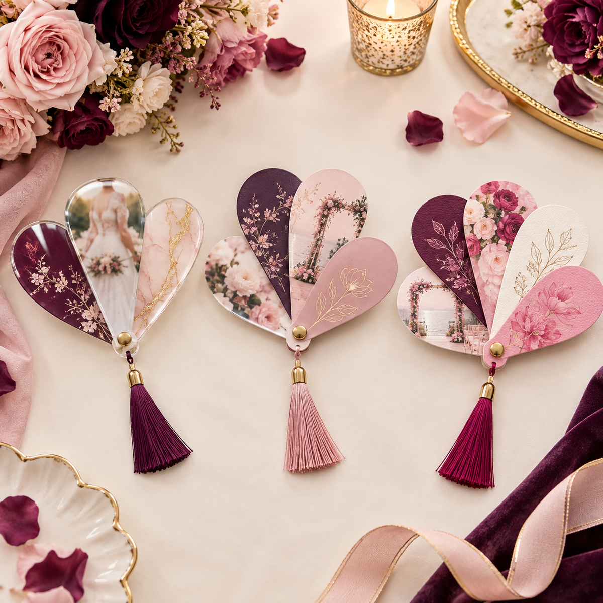 Custom Wedding Petal Fans – Design Deposit