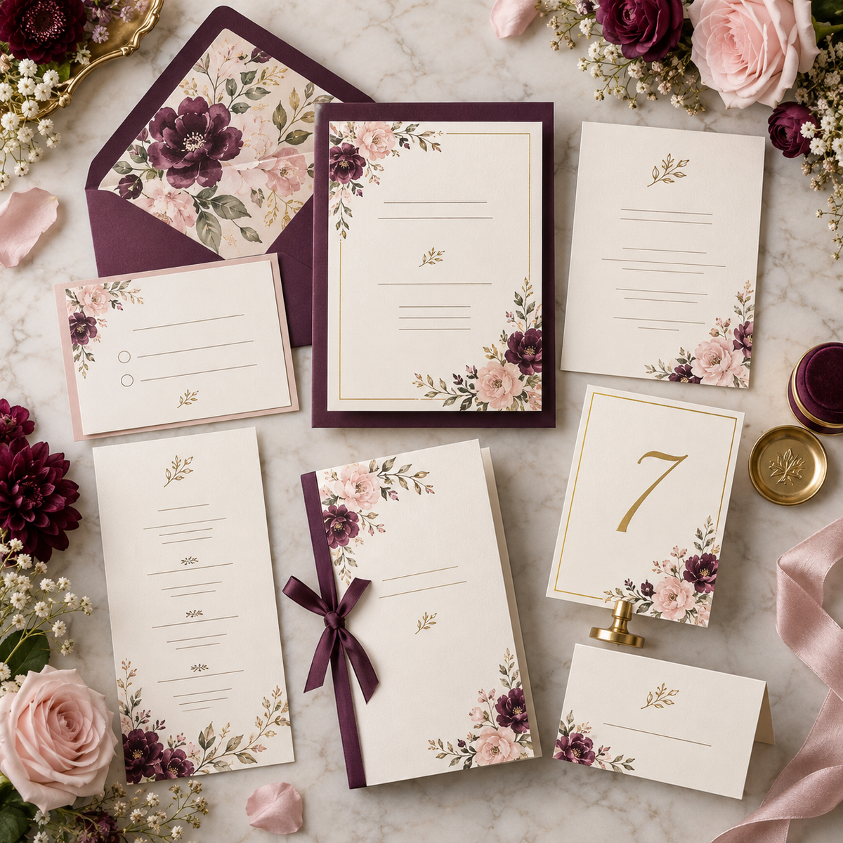 Wedding Invitations & Day-Of Stationery – Design Deposit